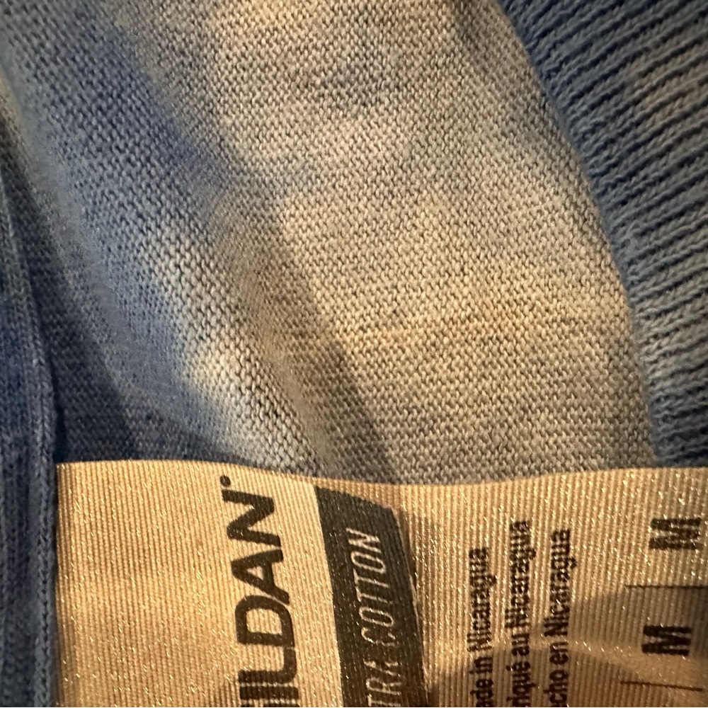 Gildan Blue and White Tie-Dye T-Shirt - Picture 3 of 3